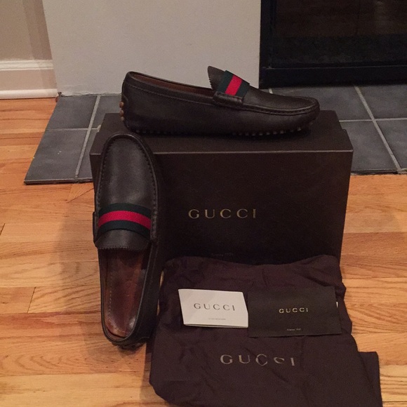 Gucci drivers men’s brown color size 8G